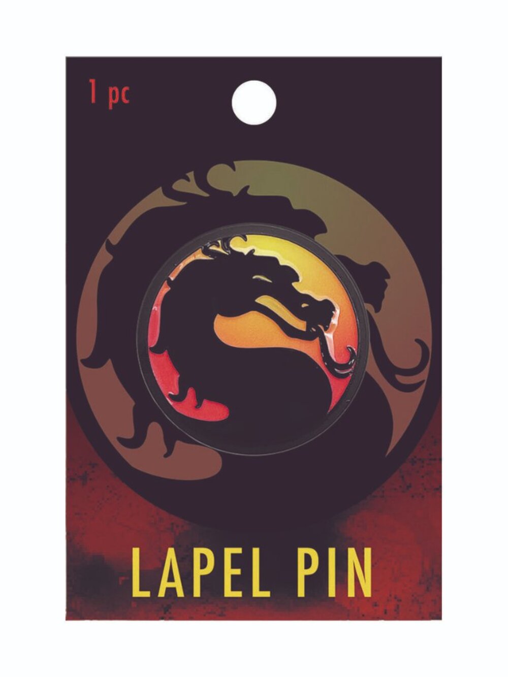Mortal Kombat Round Dragon Logo - Enamel Pin - 90s Gaming Collection Gifts